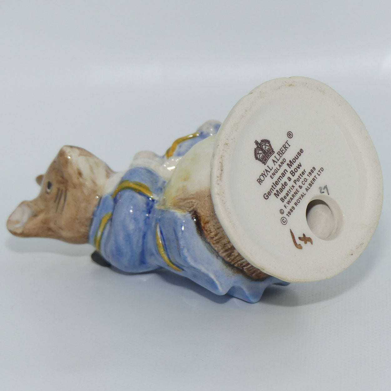 Royal Albert Beatrix Potter Gentleman Mouse Made a Bow | BP6a