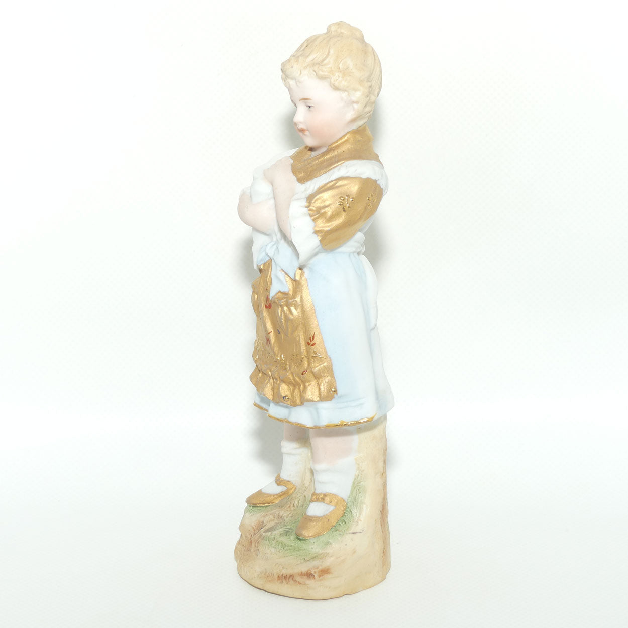 Victorian era Gilt Bisque figure of a Girl