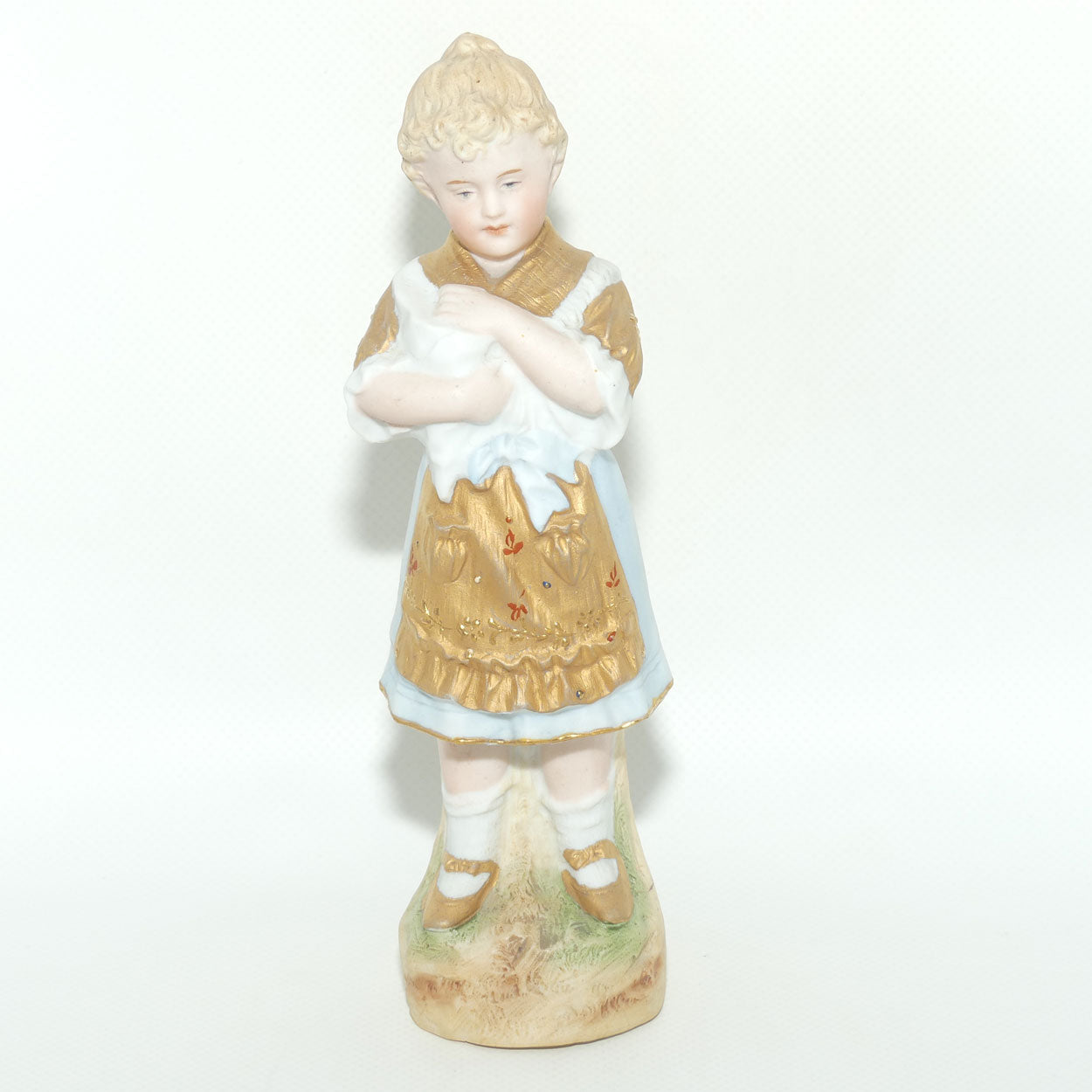 Victorian era Gilt Bisque figure of a Girl