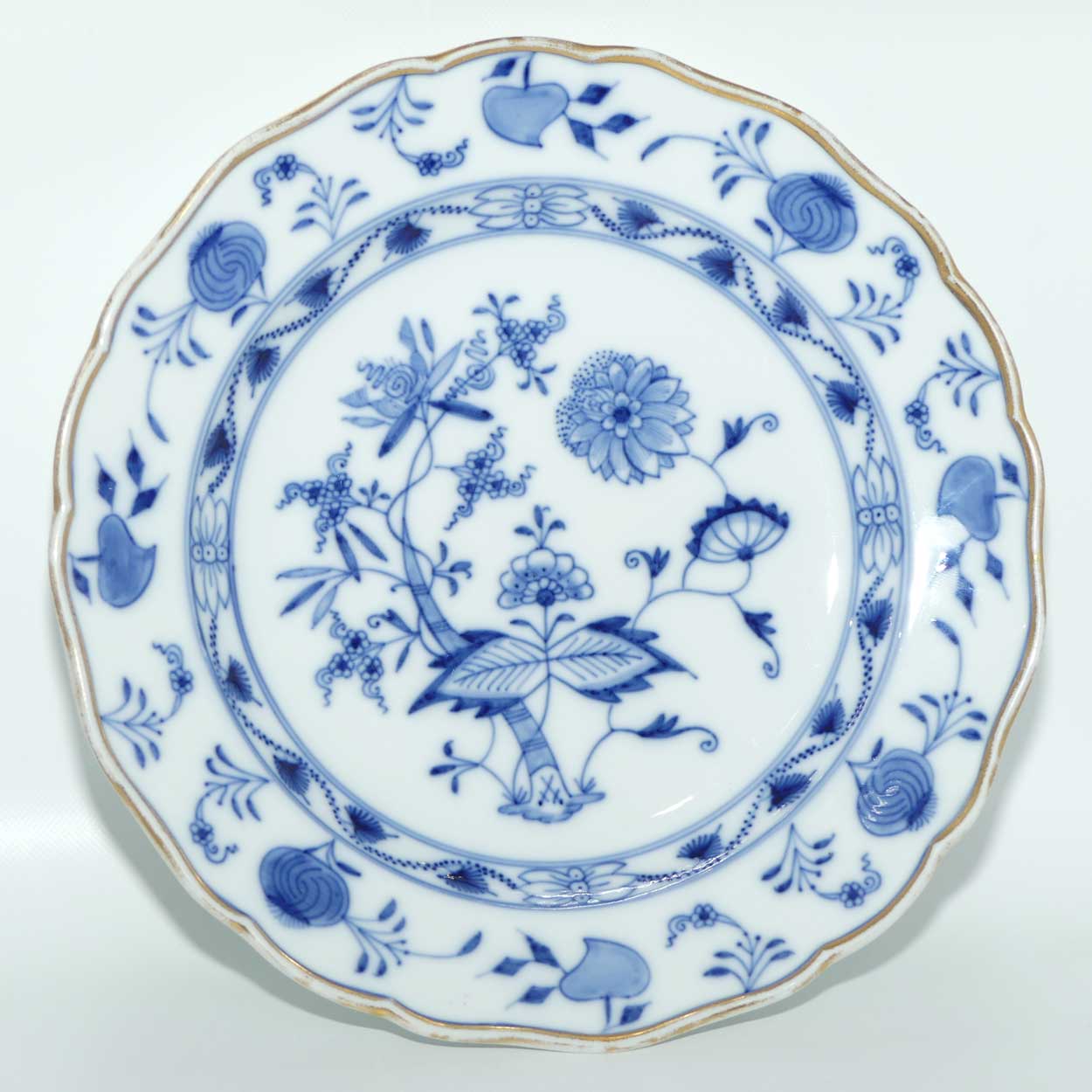 Meissen Blue Onion | Zwiebelmuster Blue Onion plate | Gilt Edge | 25cms diam