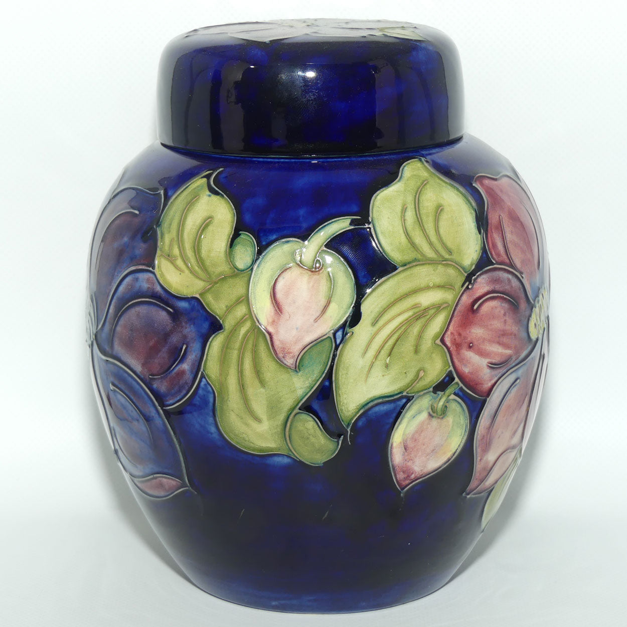 Walter Moorcroft Clematis (Blue) large size lidded ginger jar