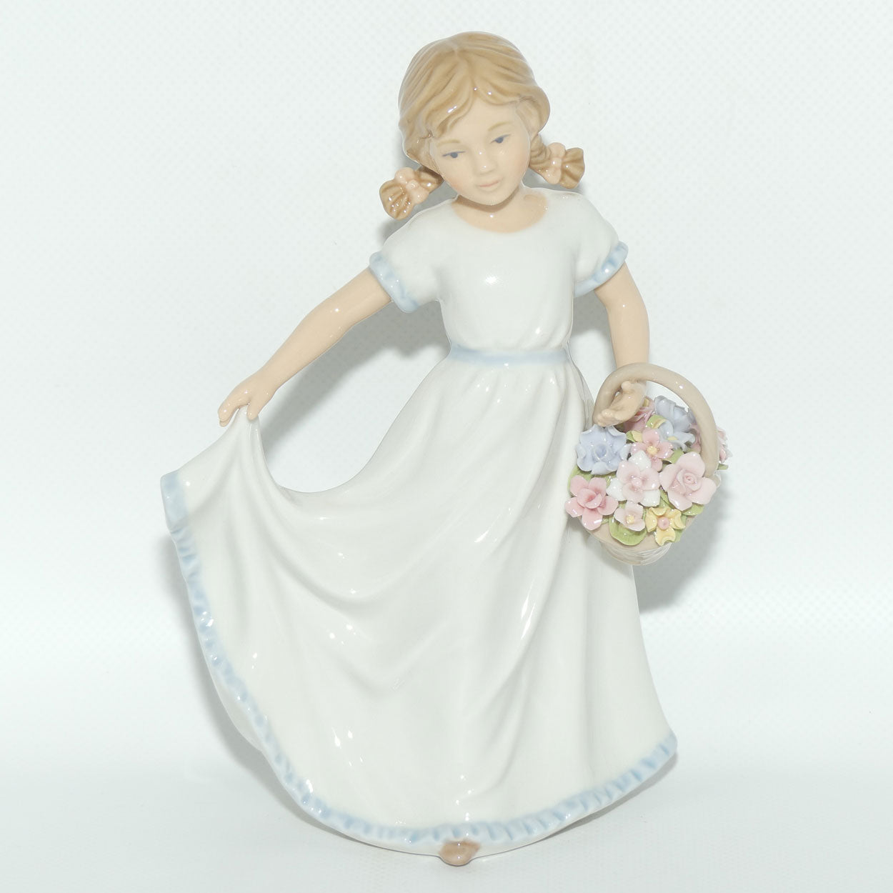 ADORA Cosmos Fine Porcelain | Girl With Basket of Flowers Figurine | #1