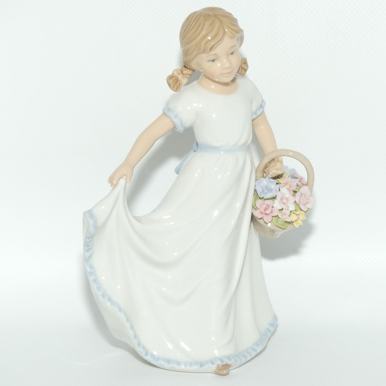 ADORA Cosmos Fine Porcelain | Girl With Basket of Flowers Figurine | #1