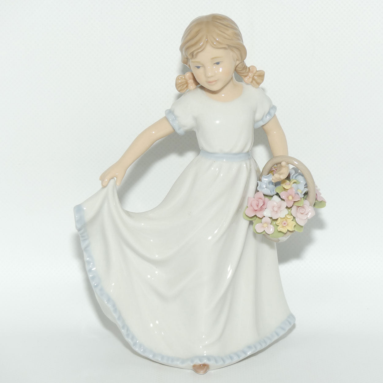 ADORA Cosmos Fine Porcelain | Girl With Basket of Flowers Figurine | #2