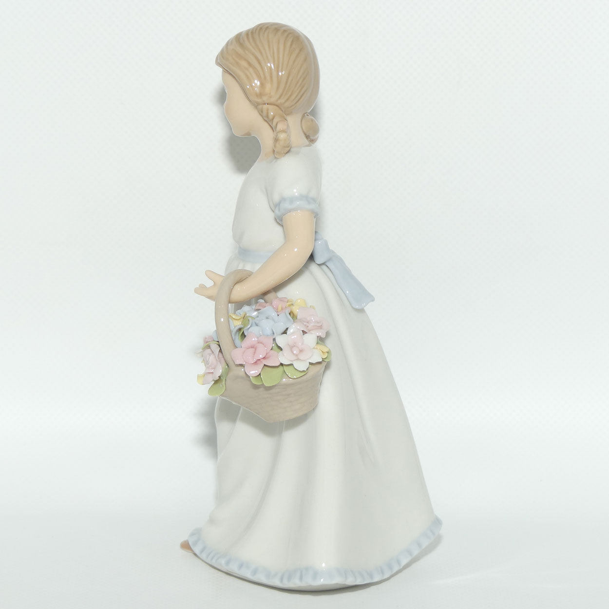 ADORA Cosmos Fine Porcelain | Girl With Basket of Flowers Figurine | #2