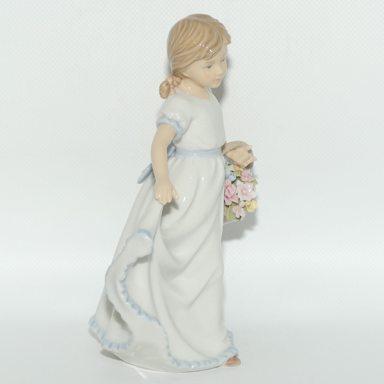 ADORA Cosmos Fine Porcelain | Girl With Basket of Flowers Figurine | #2