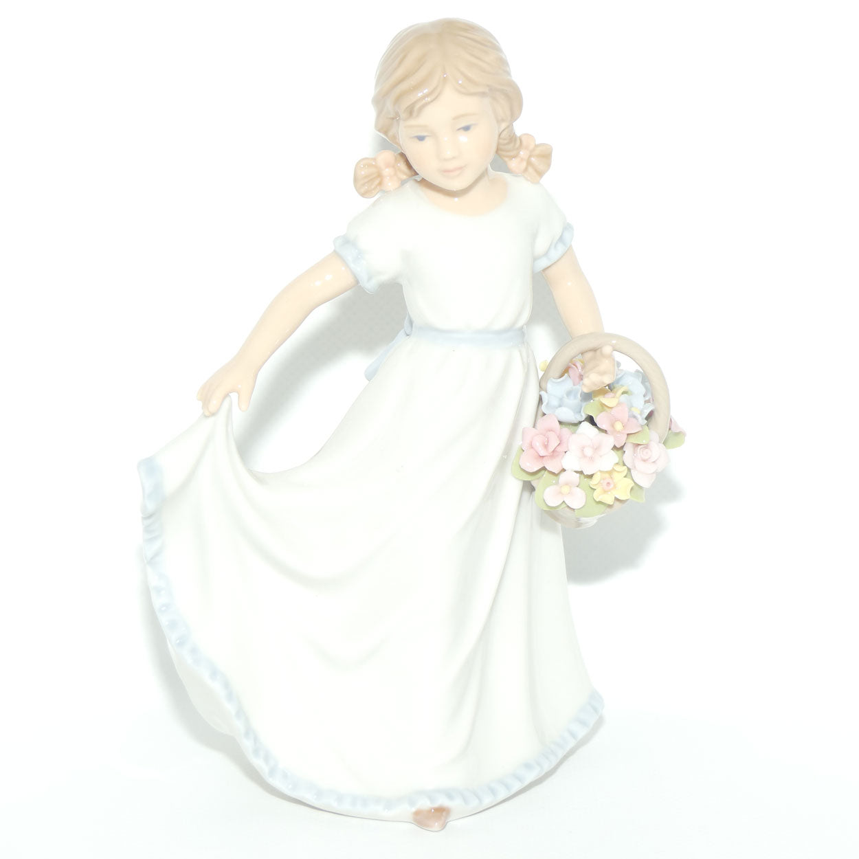 ADORA Cosmos Fine Porcelain | Girl With Basket of Flowers Figurine | #2