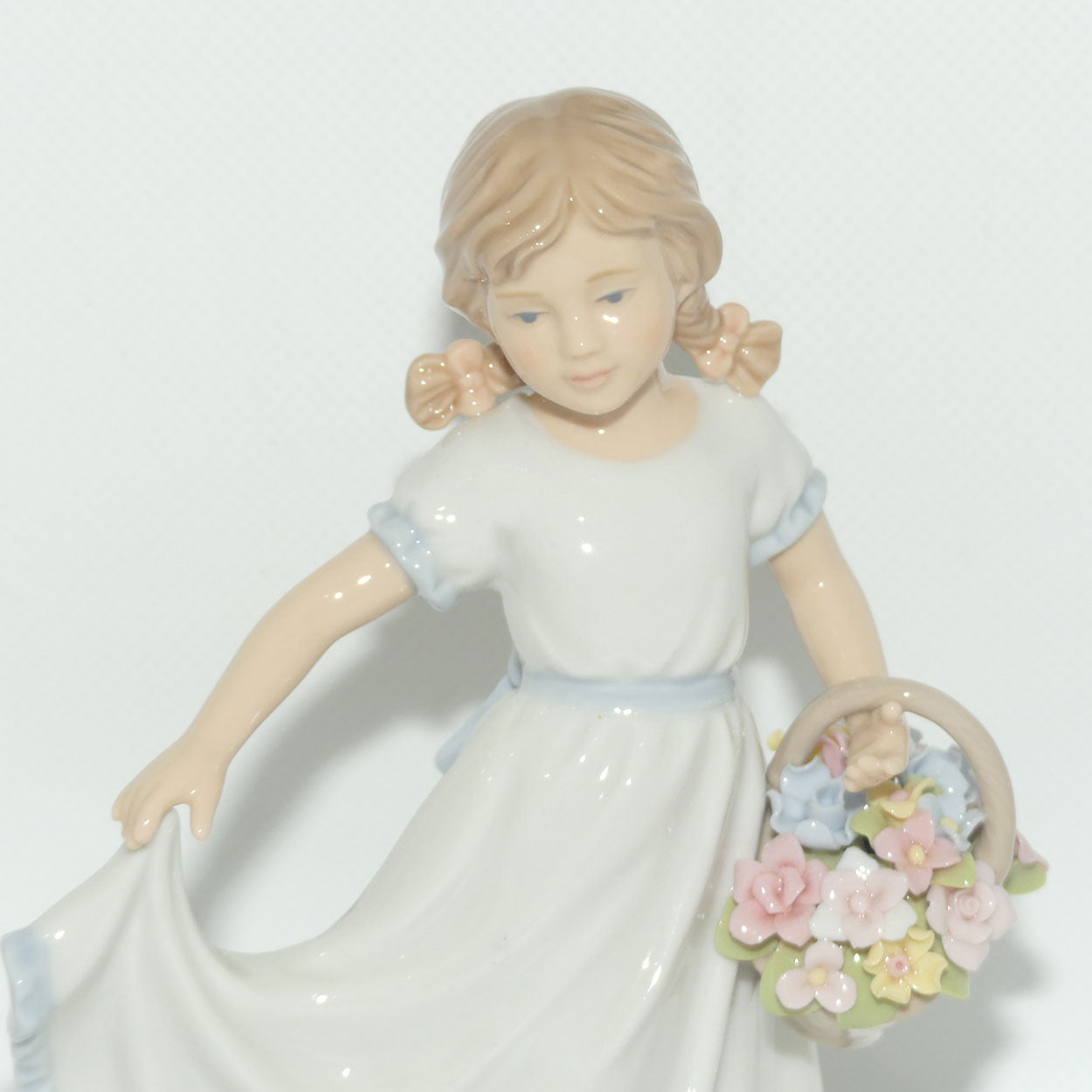 ADORA Cosmos Fine Porcelain | Girl With Basket of Flowers Figurine | #2