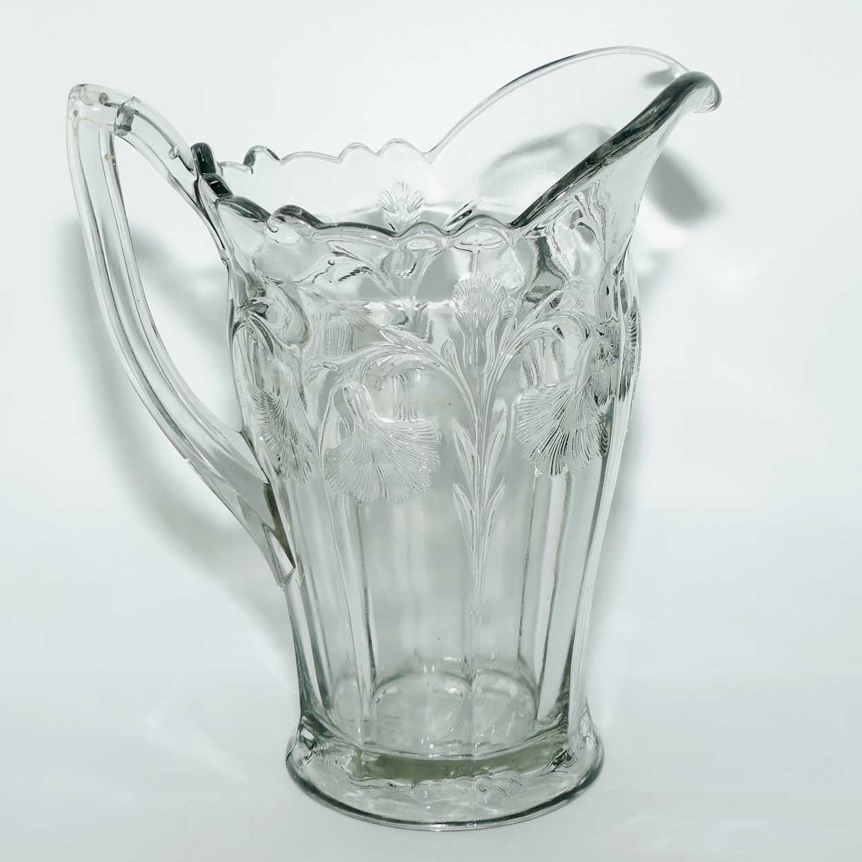 Early American Pressed Glass jug | Lancaster Carnation pattern