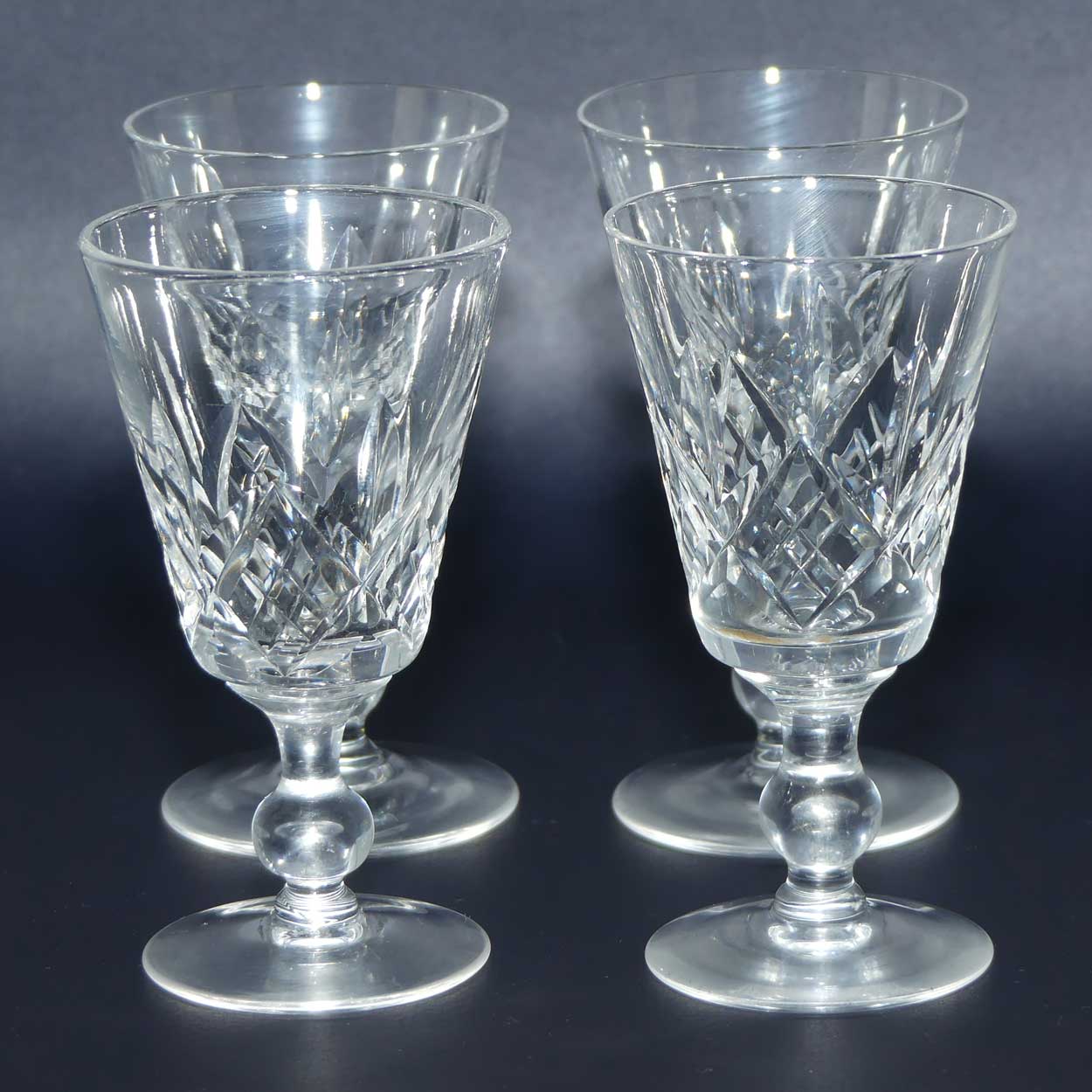 Stuart Crystal | Glengarry pattern | set 4 Liqueur or Port glasses | 50ml | #1