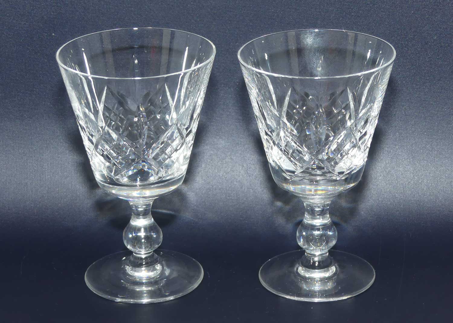 Stuart Crystal | Glengarry pattern | set 6 Wine glasses | 75ml