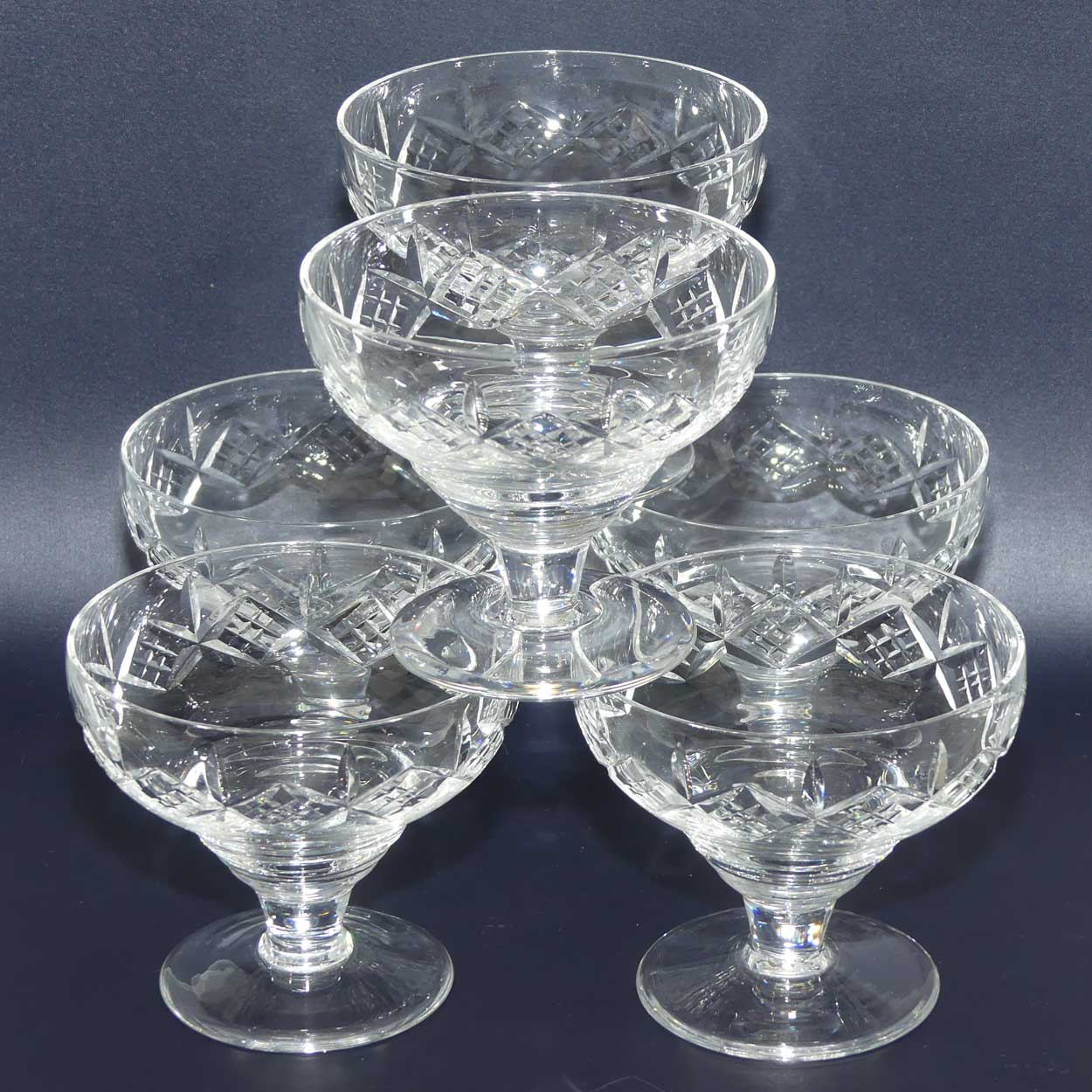 Stuart Crystal | Glengarry pattern | set 6 compotes