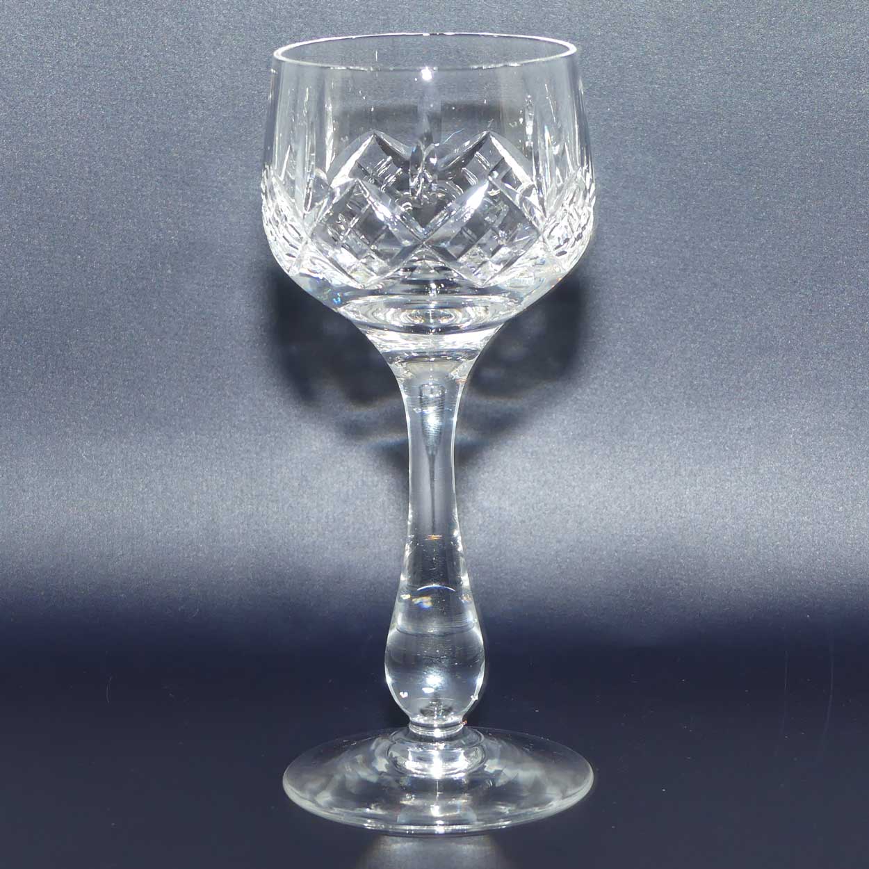 Stuart Crystal | Glengarry pattern | set 6 Wine Hock glasses | 125ml
