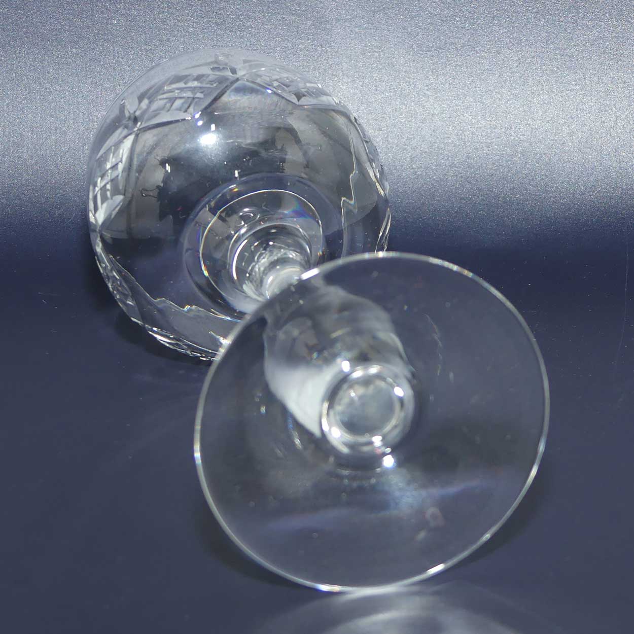 Stuart Crystal | Glengarry pattern | set 6 Wine Hock glasses | 125ml