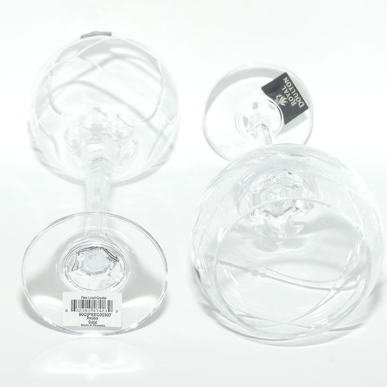 Royal Doulton Crystal Precious pattern | Pair of Wine Glasses | 300ml | boxed