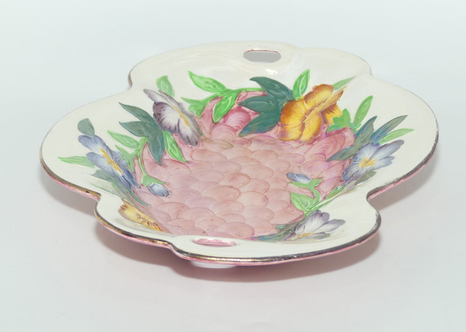 Maling Godetia pattern twin handle tray | 6552