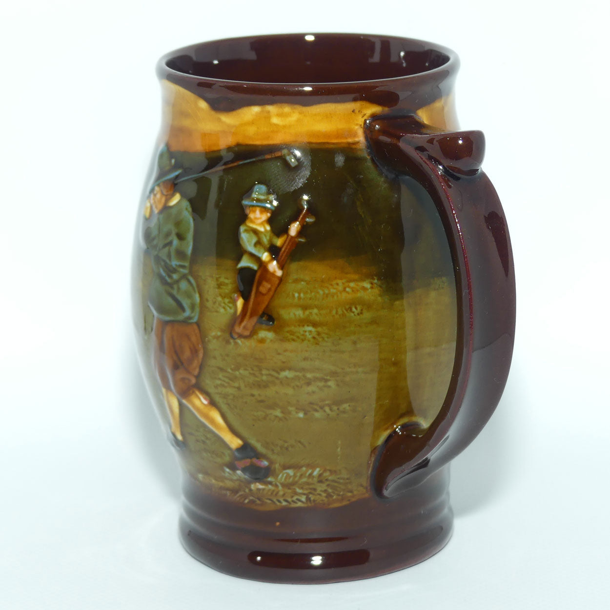 Royal Doulton Kingsware Charles Crombie Golfers ale tankard