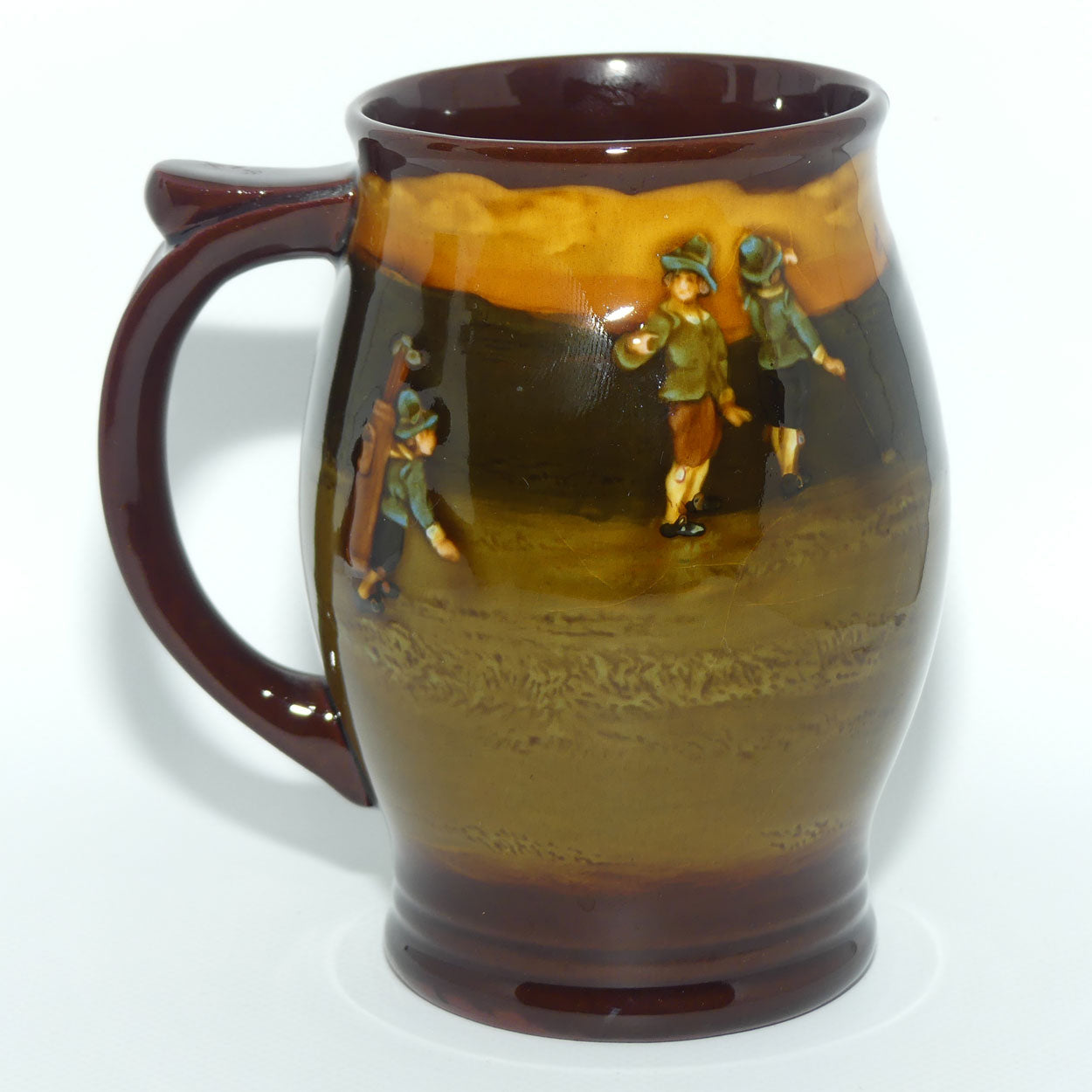 Royal Doulton Kingsware Charles Crombie Golfers ale tankard