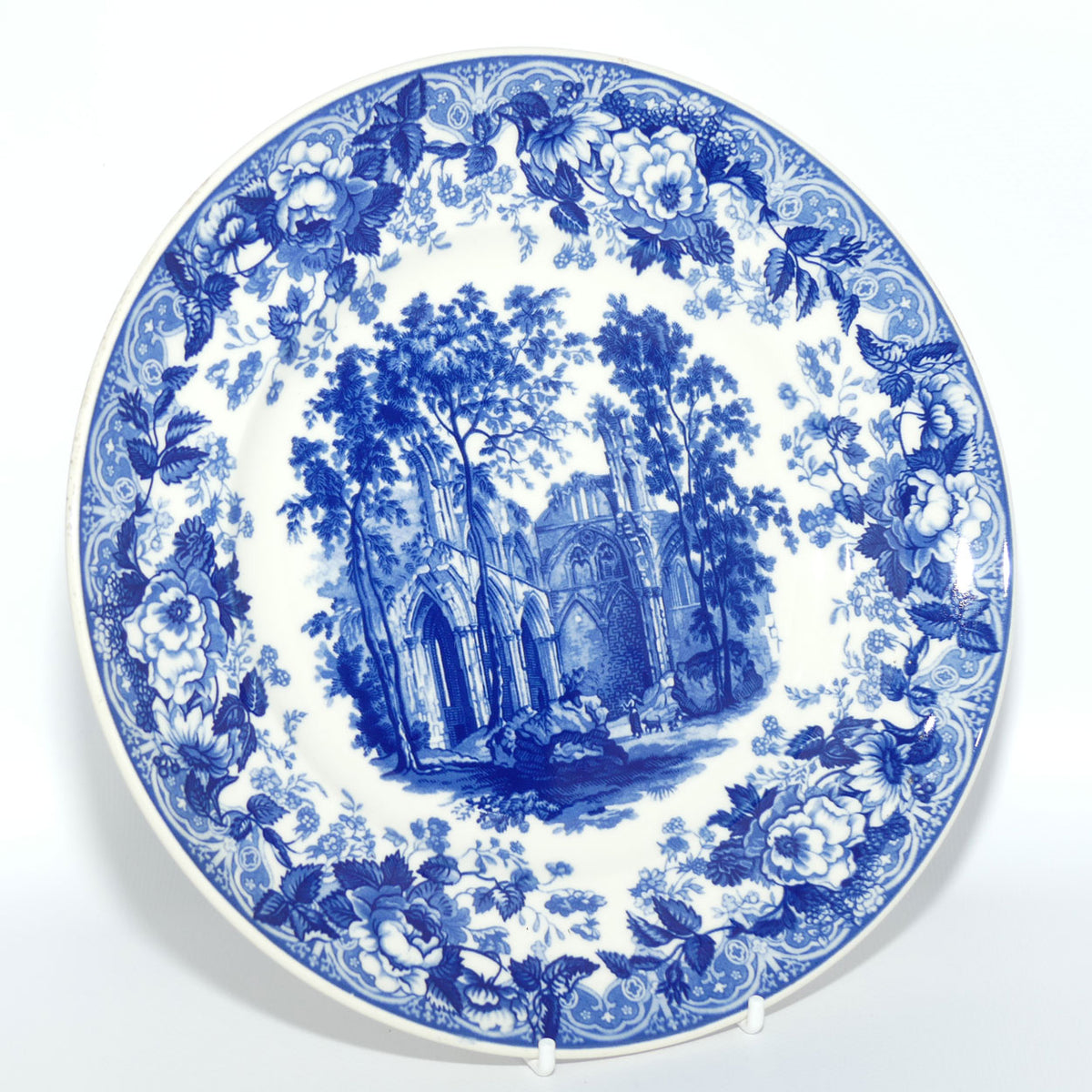 Wedgwood Queens Ware | Blue and White Collection plate | Gothic Ruins