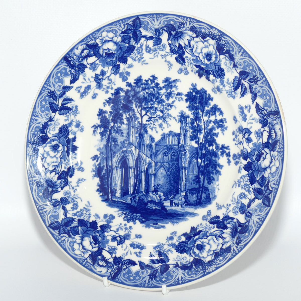 Wedgwood Queens Ware | Blue and White Collection plate | Gothic Ruins