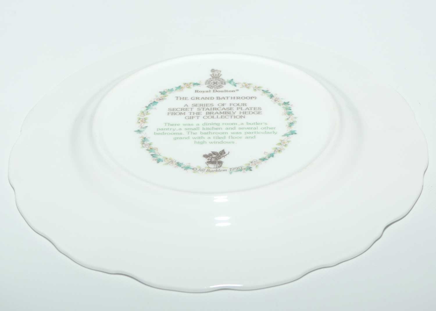 Royal Doulton Brambly Hedge Giftware | The Grand Bathroom plate | #2 | 20cm