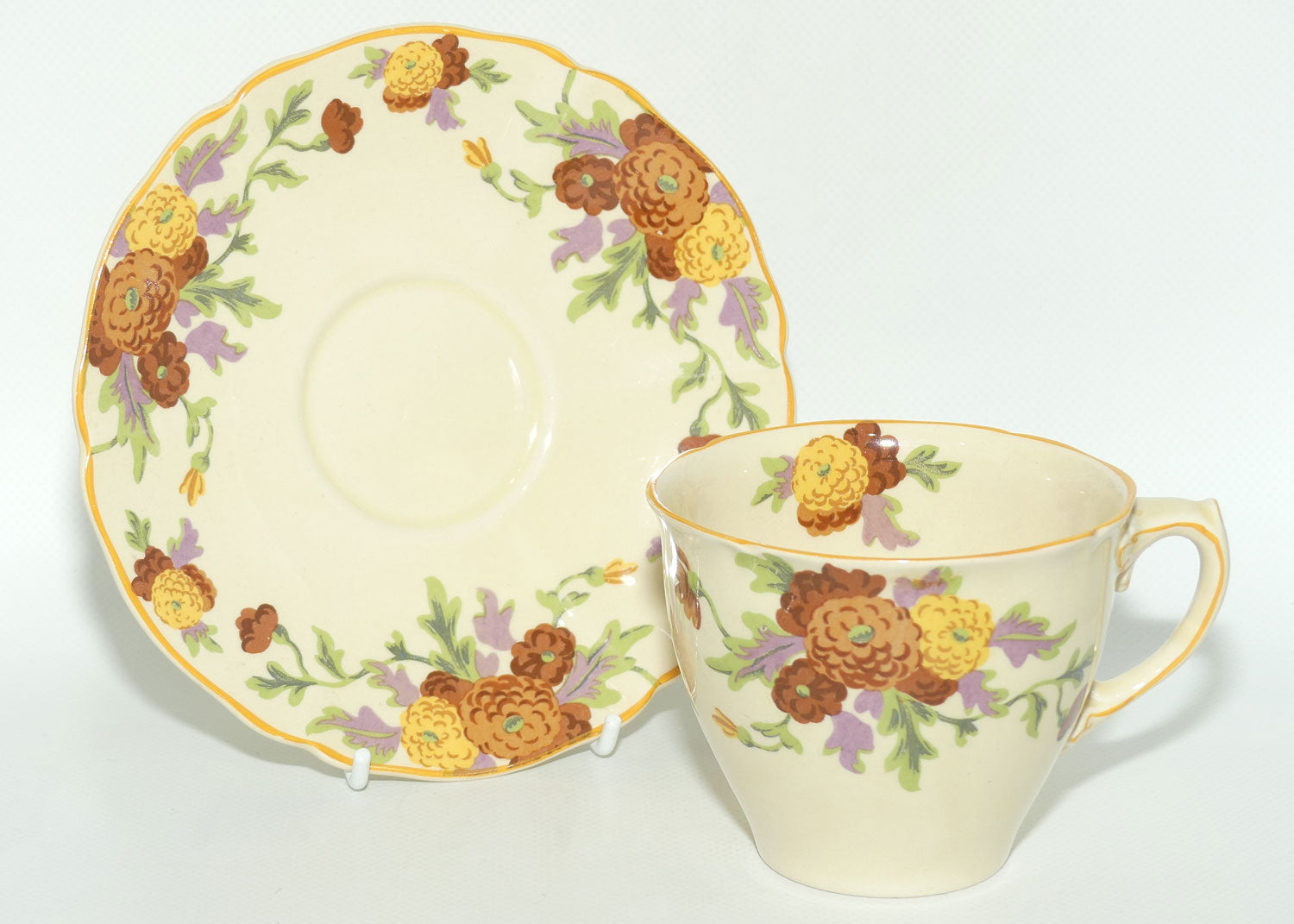 Royal Doulton Marigold pattern breakfast cup and saucer D5126