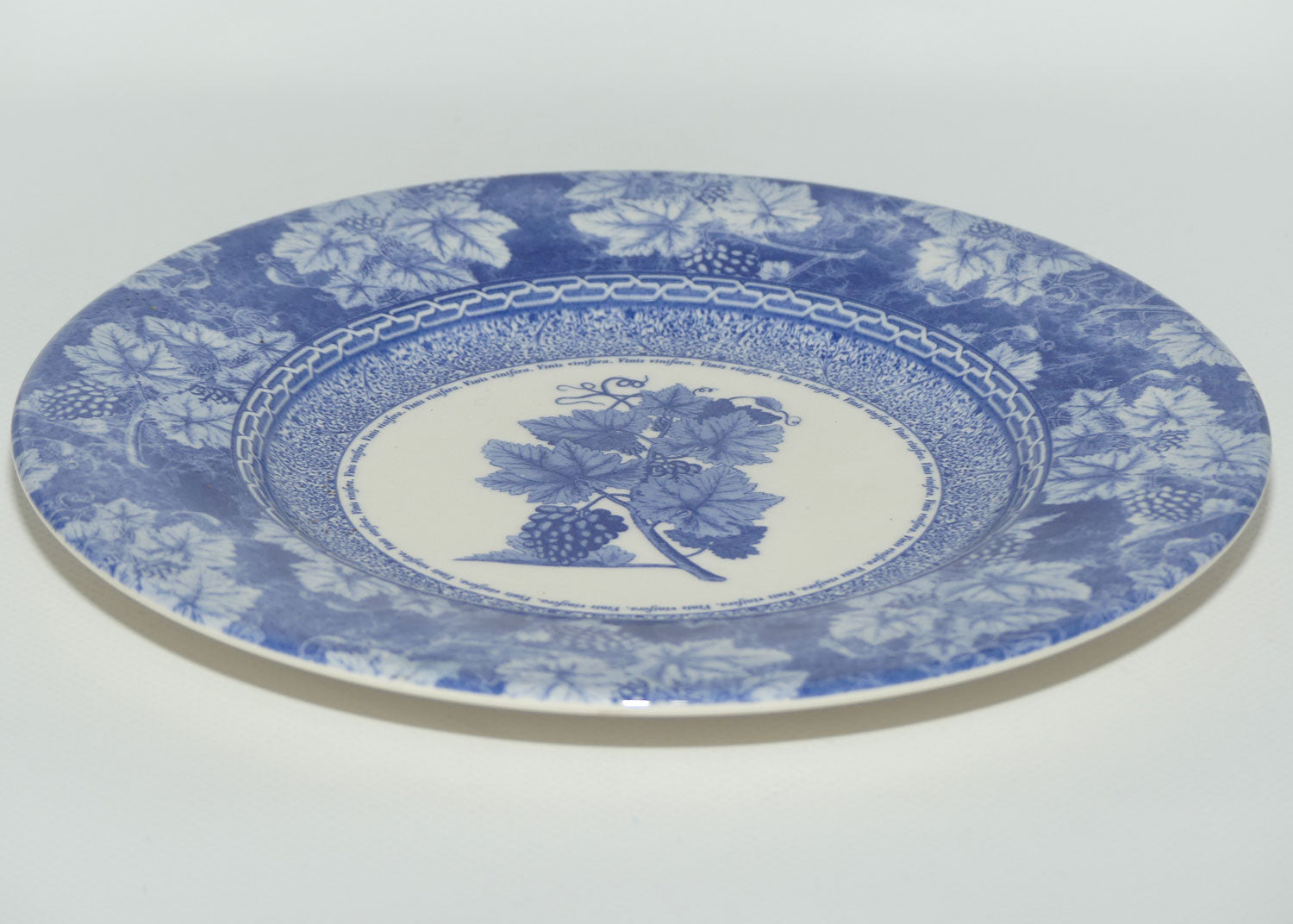 Wedgwood Vintage Blue | Blue and White plate | Grape Vine | 21cm diam