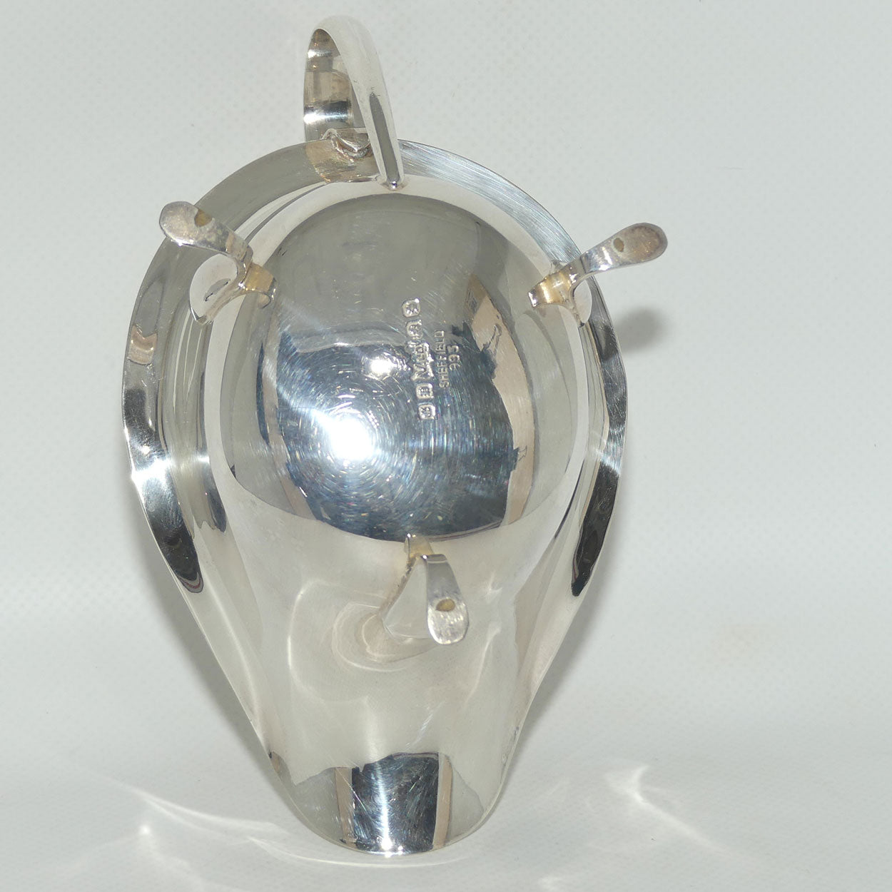 Viners Ltd Silver Plated tri footed fancy edge sauce boat