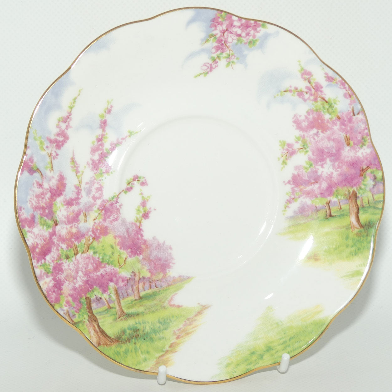 Royal Albert England Blossom Time gravy boat and underplate