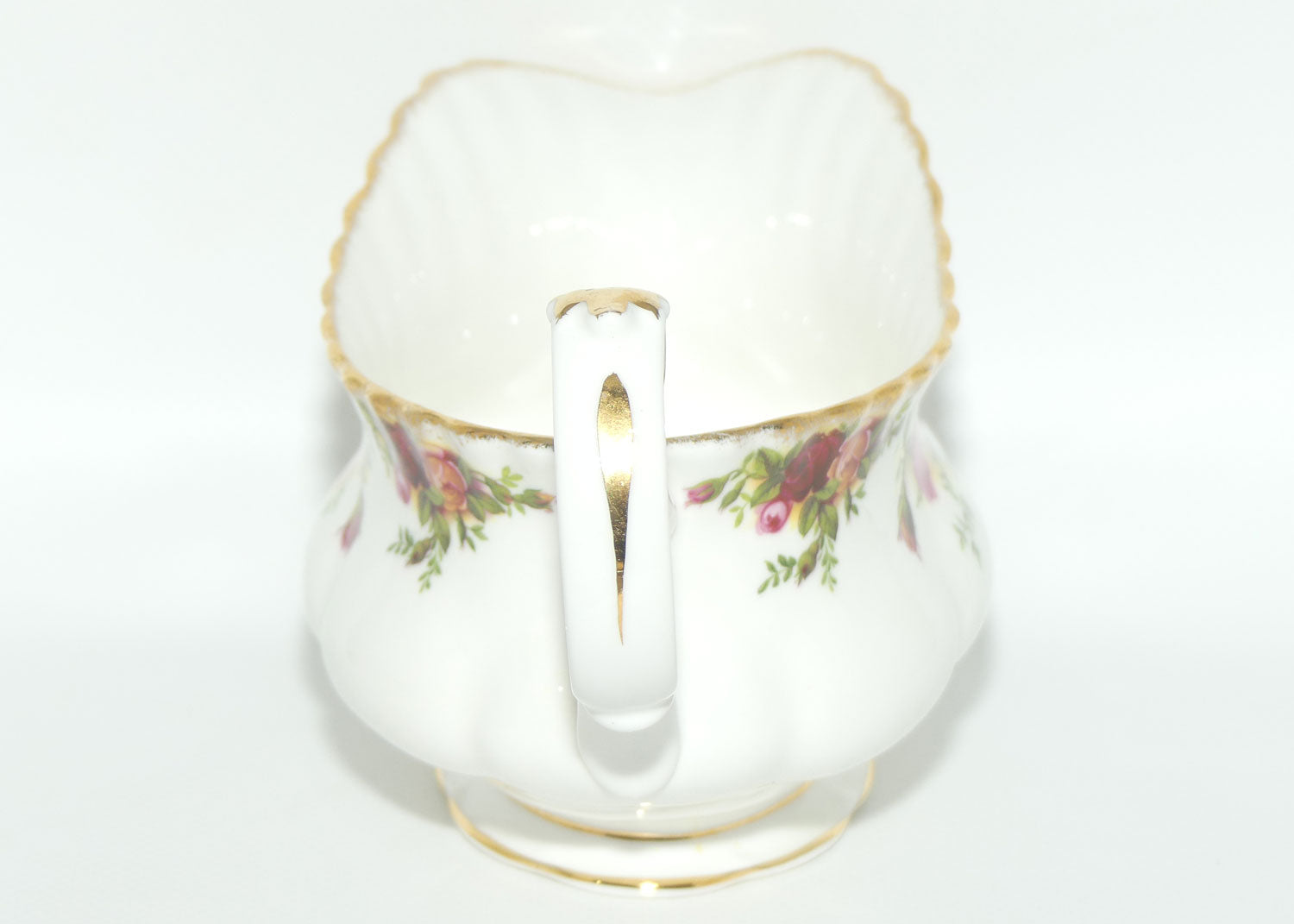 Royal Albert Bone China Old Country Roses England gravy boat and underplate | early backstamp