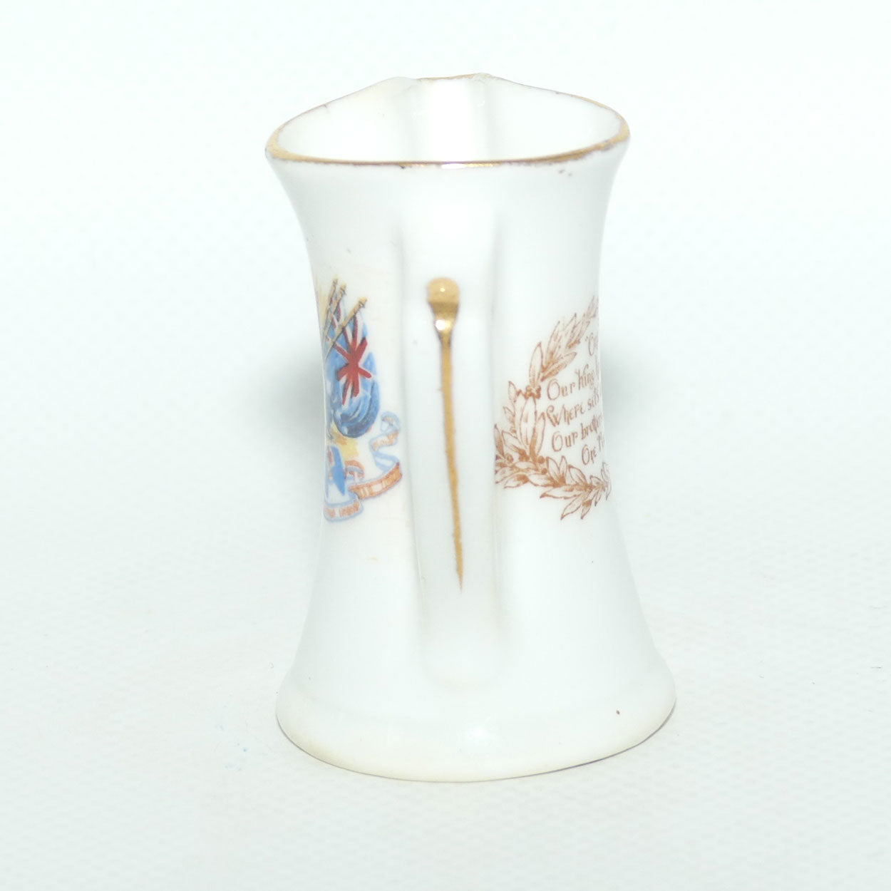 Royal Doulton British Empire | Australian Federation interest miniature jug | sold by Civil Service Stores Sydney