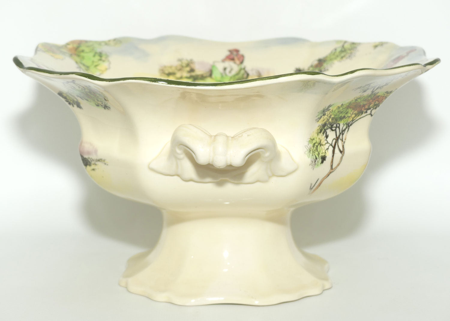 Royal Doulton Gleaners and Gypsies Grecian handled comport