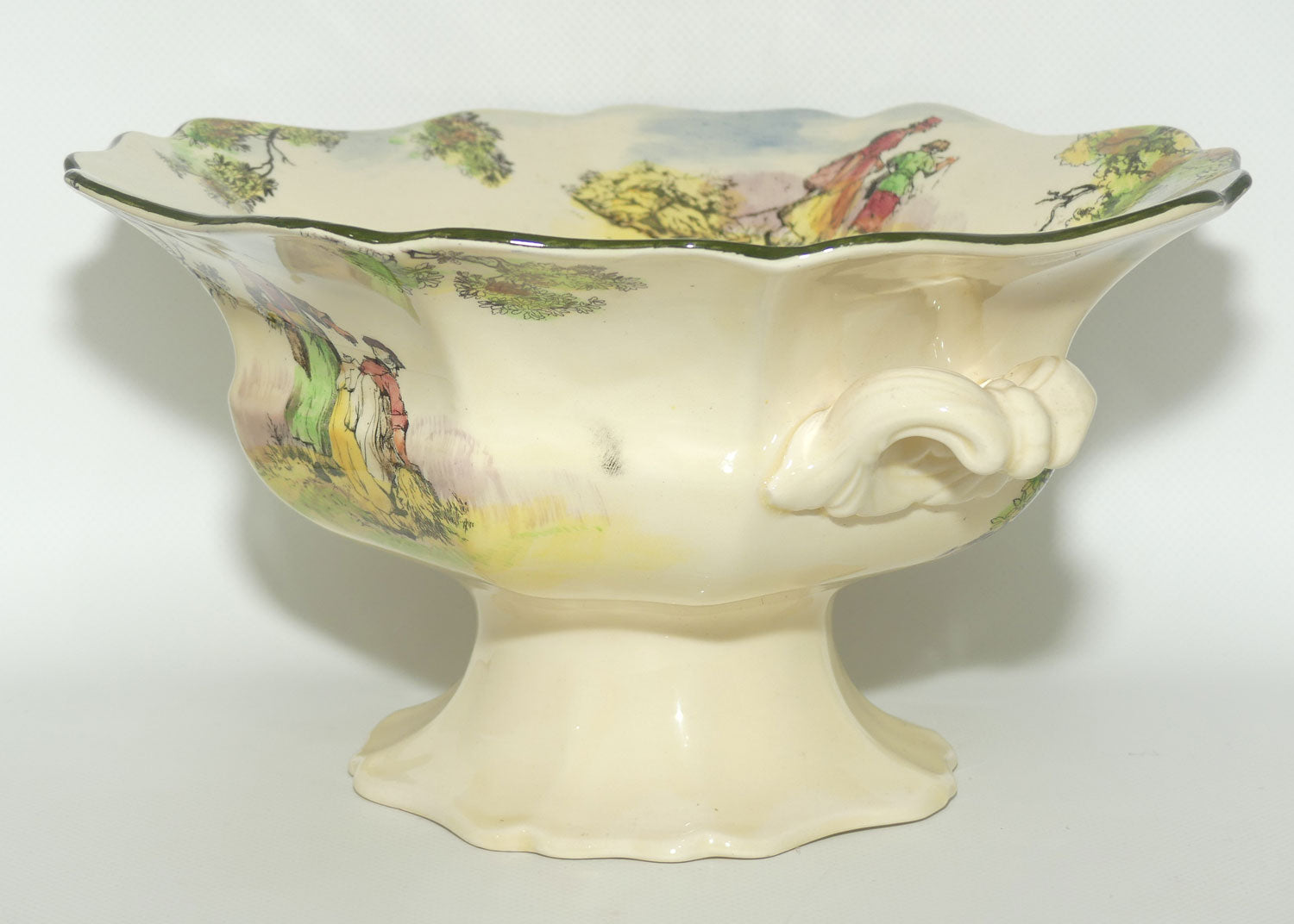Royal Doulton Gleaners and Gypsies Grecian handled comport