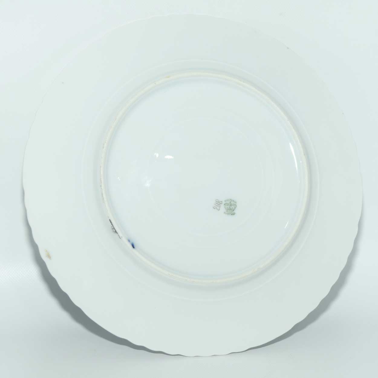 Fine Victoria Porcelain Austria Blue Border plate with Grecian Maiden and Putti cameo scene