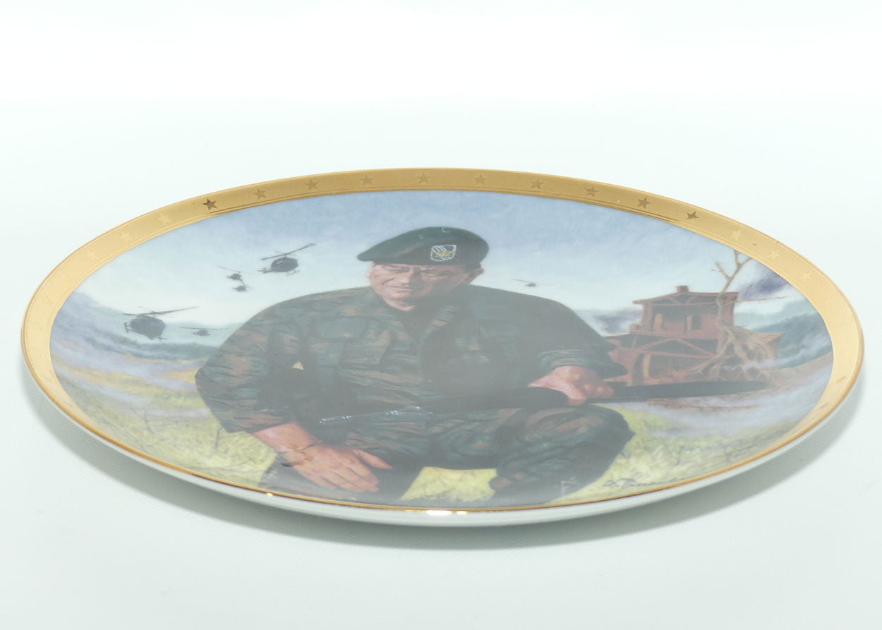 Franklin Mint Heirloom plate | John Wayne | Legendary Green Beret + Cert