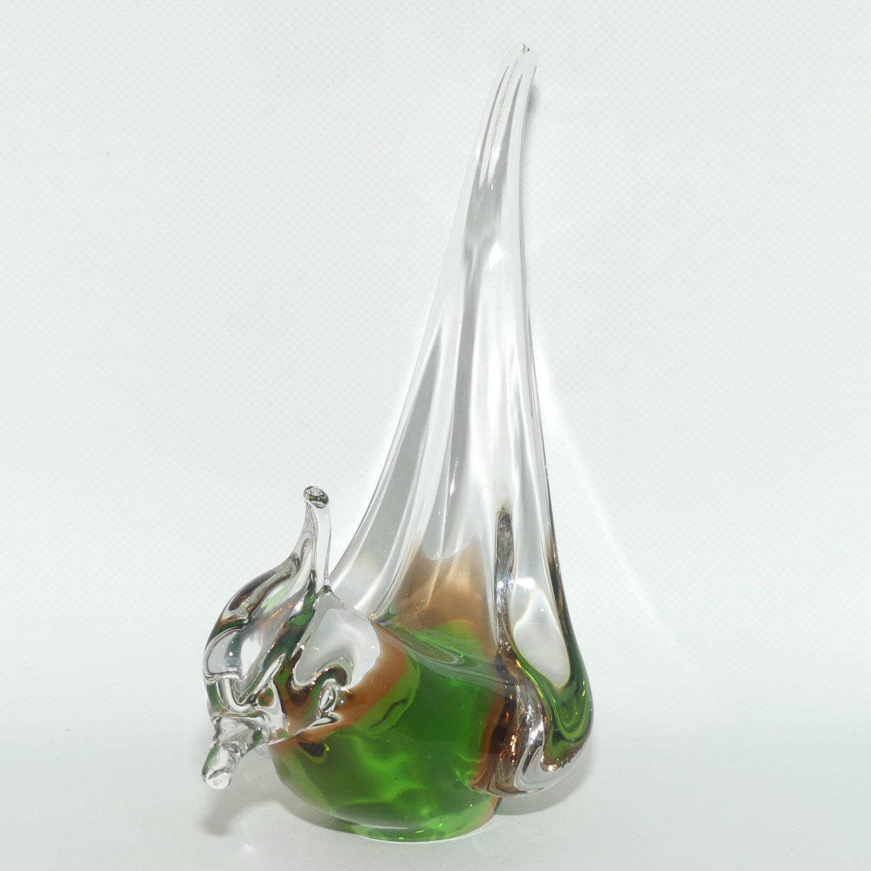 Art Glass Sommerso technique Pheasant