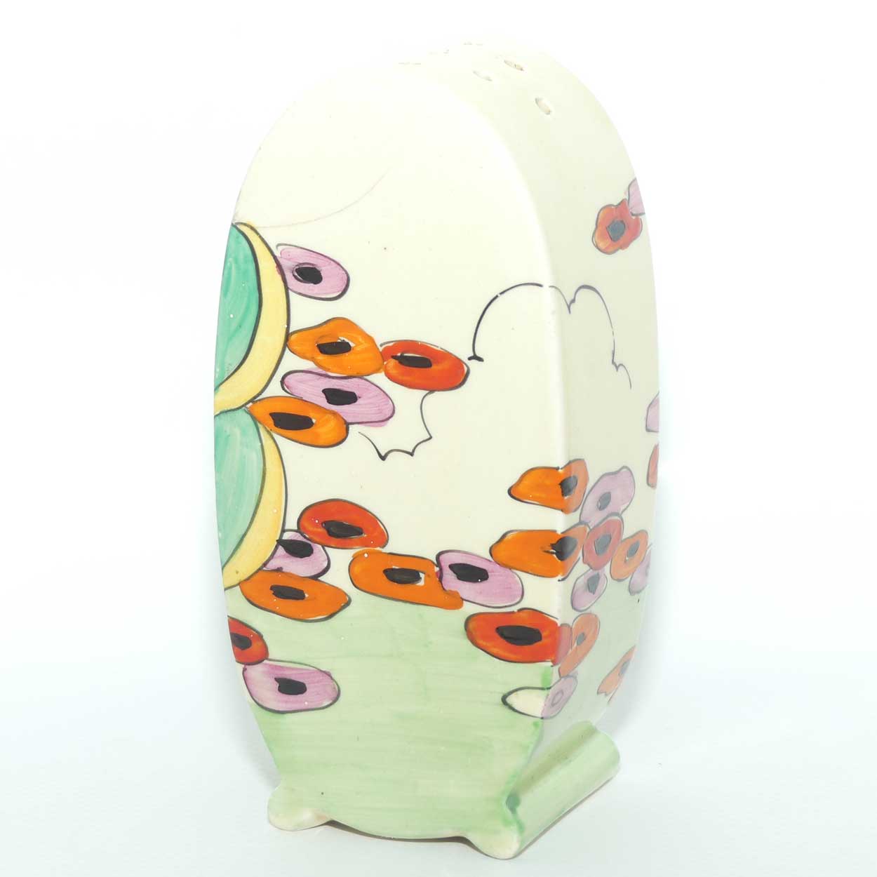 Clarice Cliff Bonjour Green Erin Bonjour Sugar Shaker