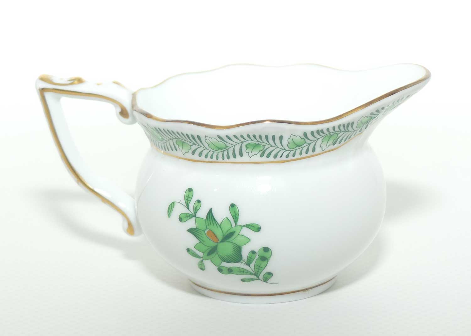 Herend Hungary Chinese Bouquet pattern | Apponyi Green | miniature milk jug