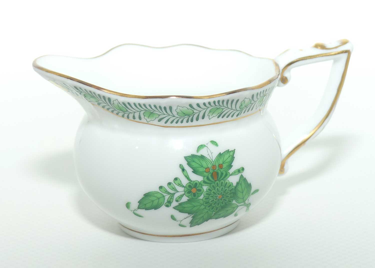 Herend Hungary Chinese Bouquet pattern | Apponyi Green | miniature milk jug