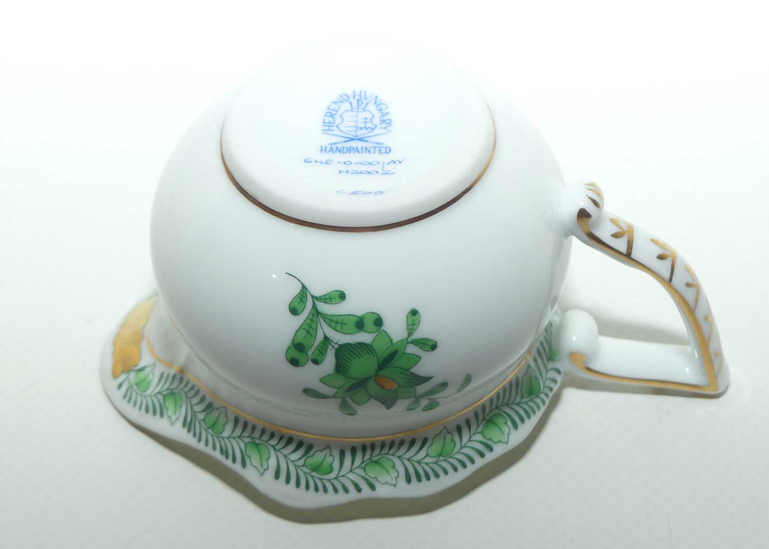 Herend Hungary Chinese Bouquet pattern | Apponyi Green | miniature milk jug