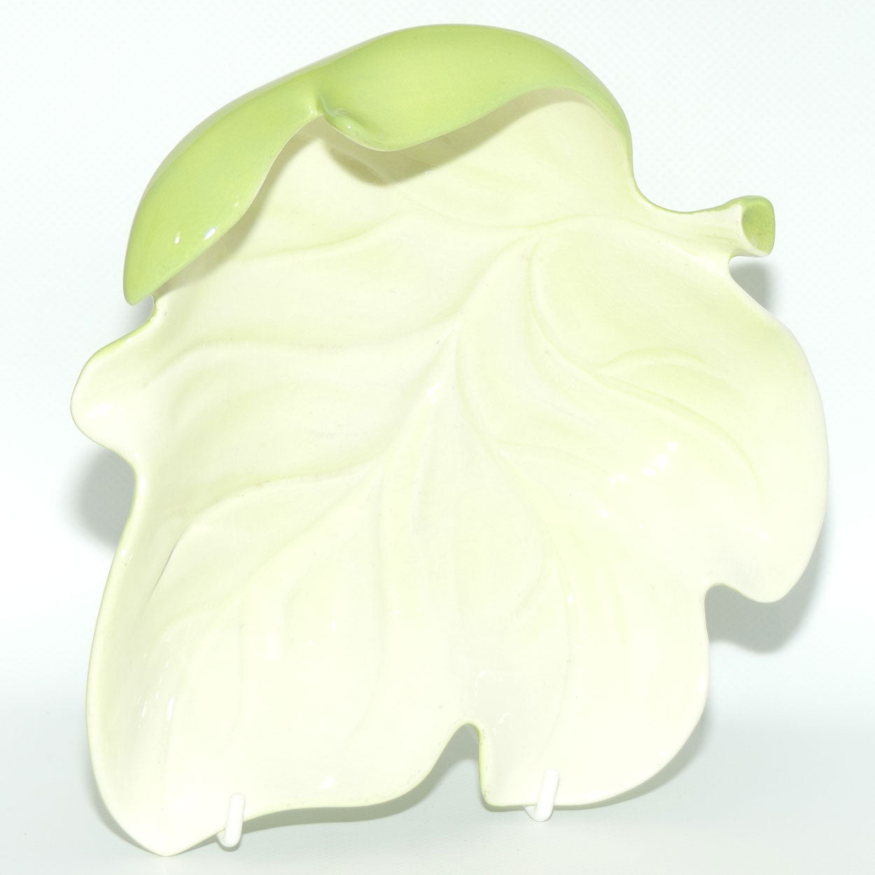 Carlton Ware Lime Green Two Tone upturned leaf dish | Shape 2156