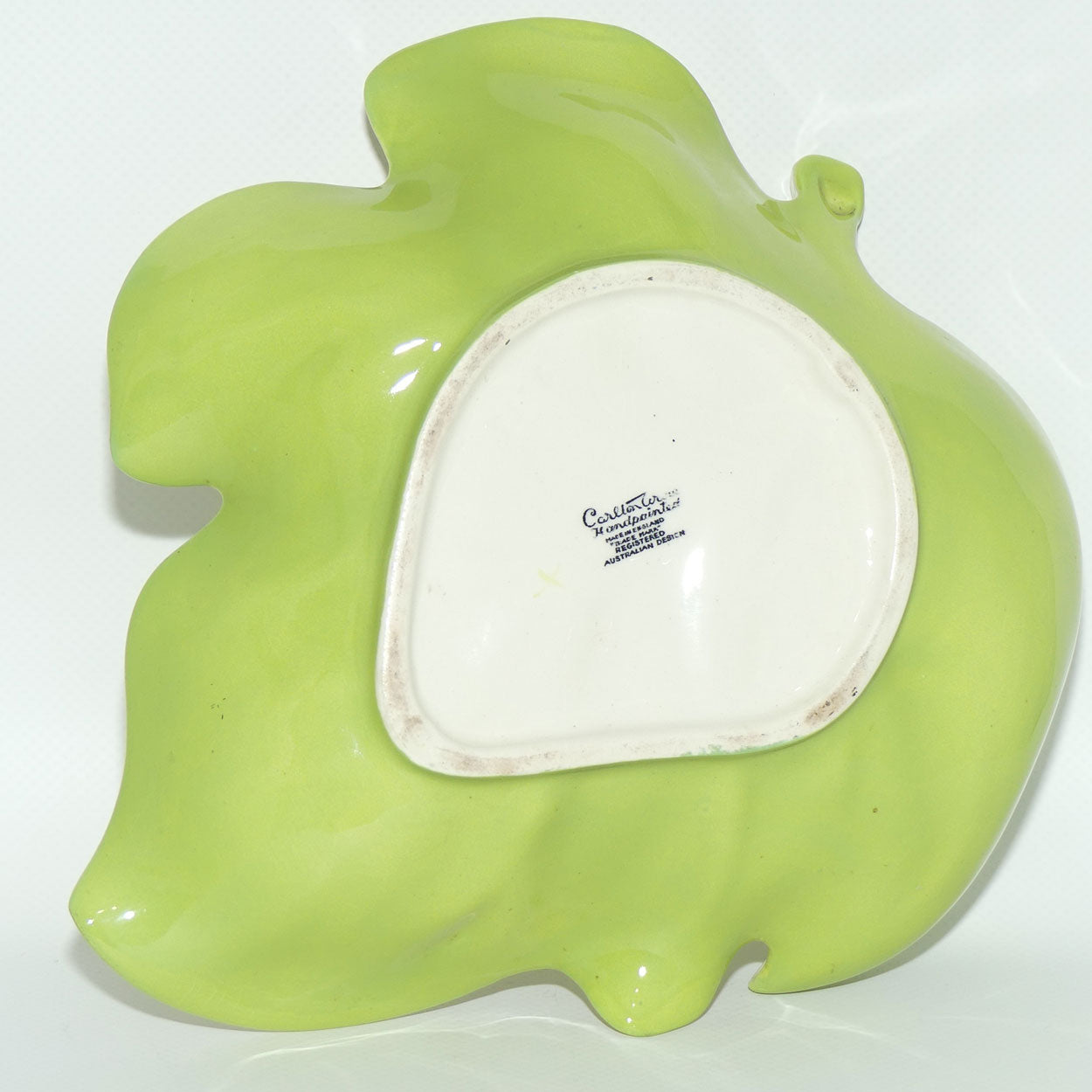 Carlton Ware Lime Green Two Tone upturned leaf dish | Shape 2156