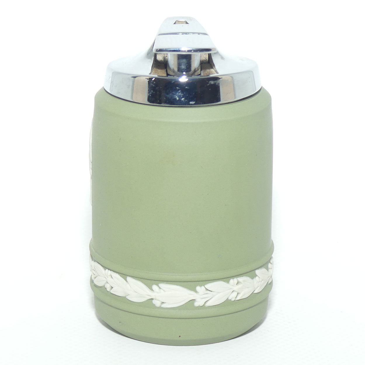 Wedgwood Jasper | White on Sage Green | Roman design table lighter | boxed