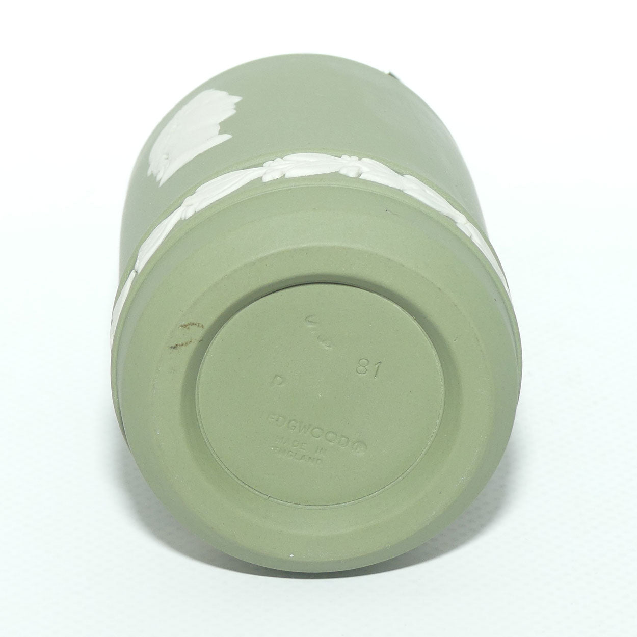 Wedgwood Jasper | White on Sage Green | Roman design table lighter | boxed