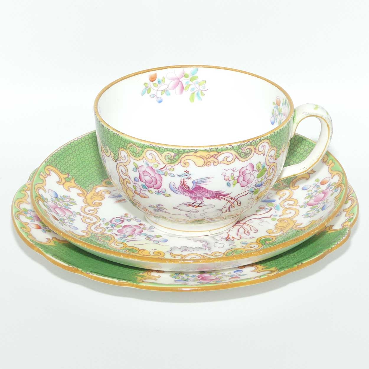 Mintons Green Asiatic Pheasant trio | Pattern 4863