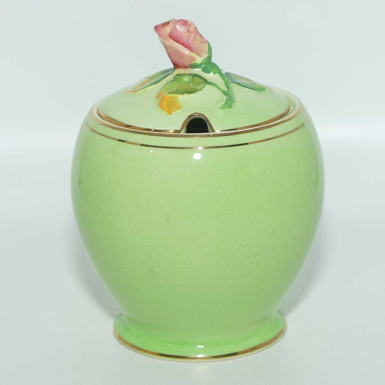 Royal Winton Rosebud on Green honey pot