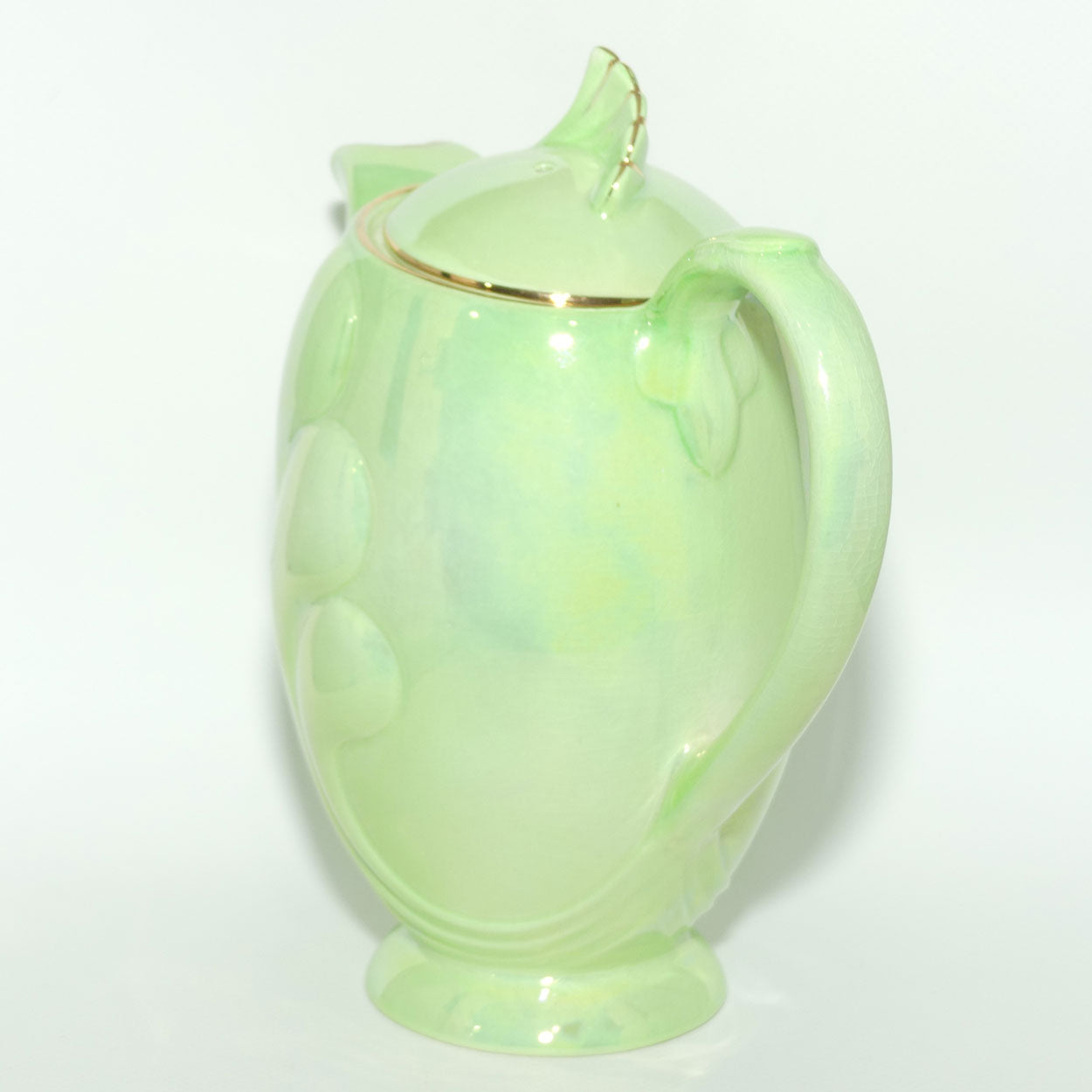 Maling Green Lustre glaze Shell design coffee pot