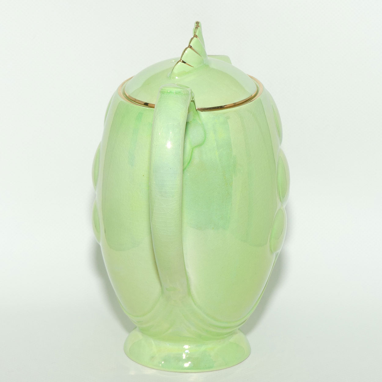 Maling Green Lustre glaze Shell design coffee pot