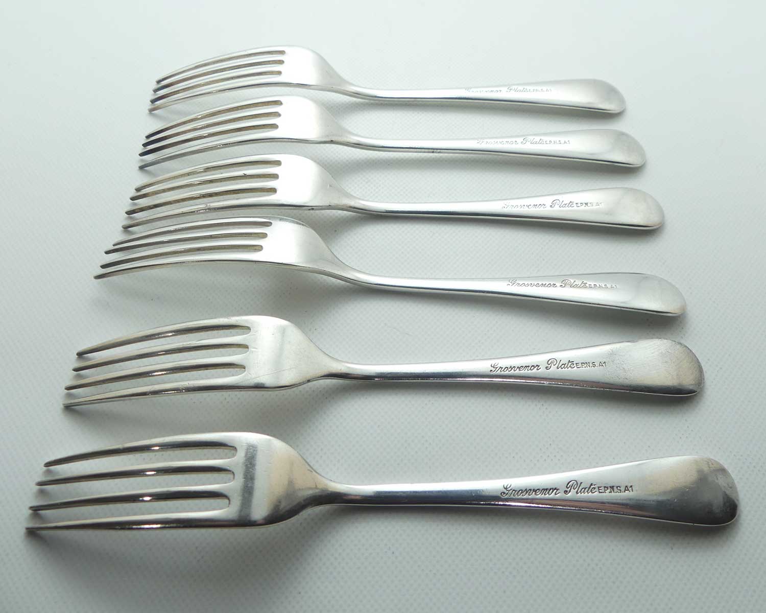 Set of 6 Grosvenor Plate salad forks EPNS A1 | 17cm