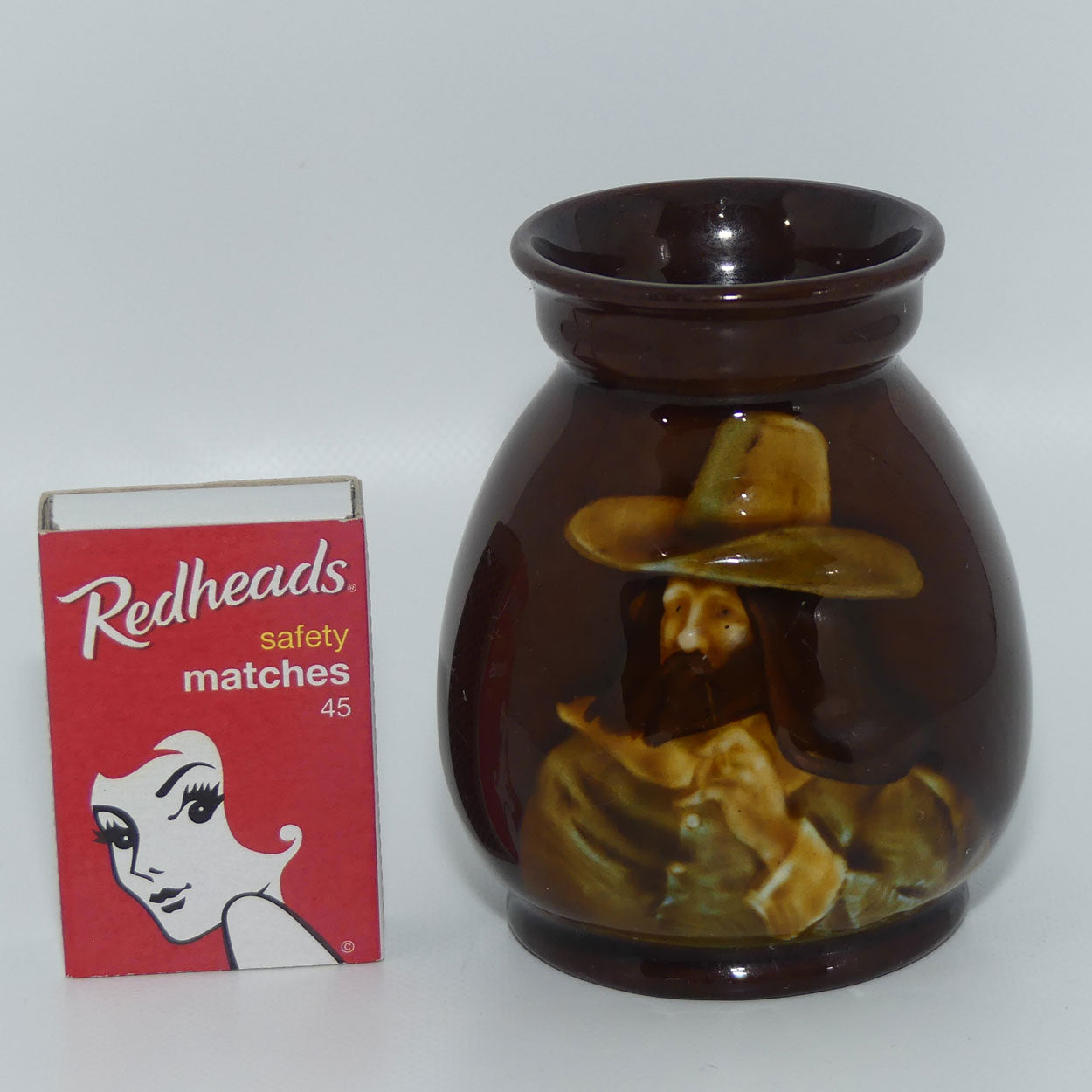 Royal Doulton Kingsware Guy Fawkes miniature vase